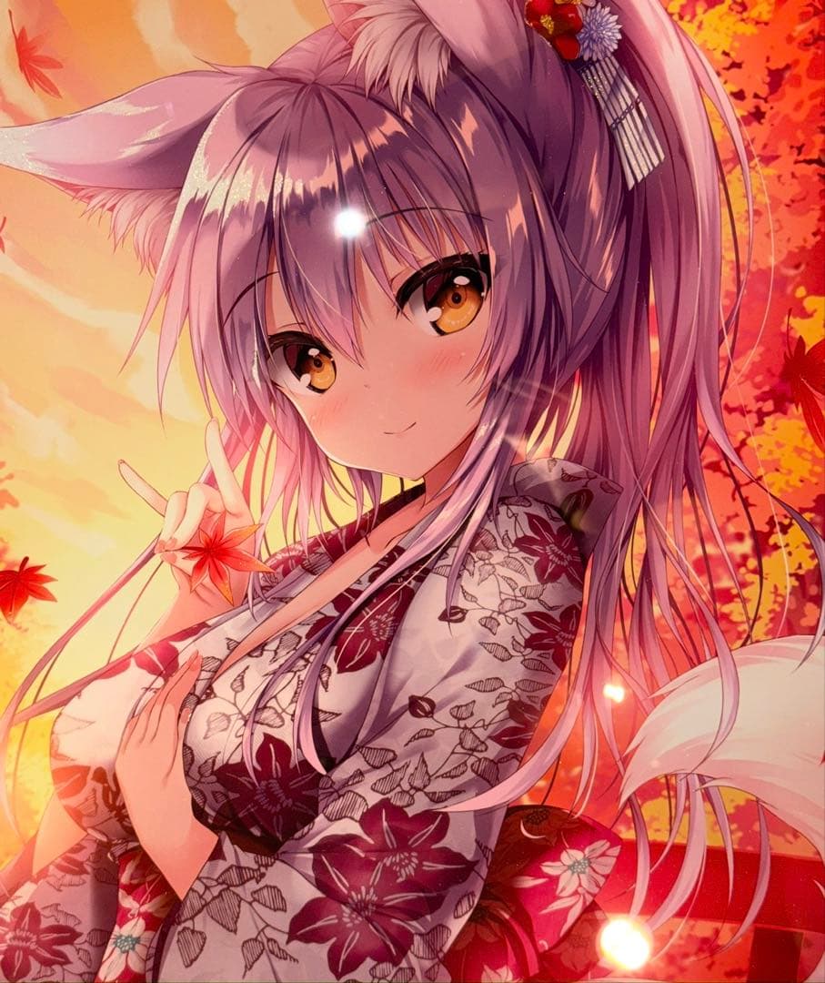 アールビバン 版画 立羽 茜染むる君 ミクスドメディア