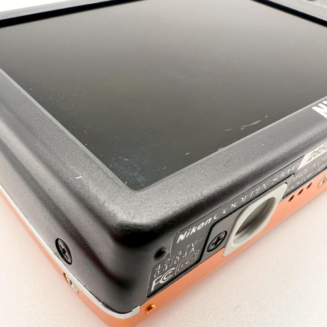【完動品】Nikon COOLPIX S3000 コンデジ オレンジ 動作確認済