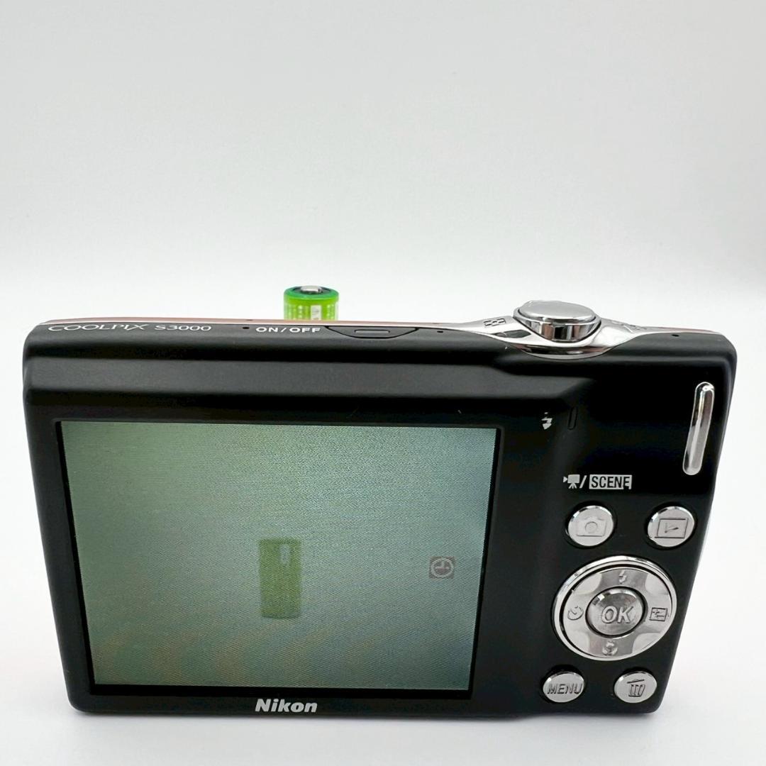 【完動品】Nikon COOLPIX S3000 コンデジ オレンジ 動作確認済