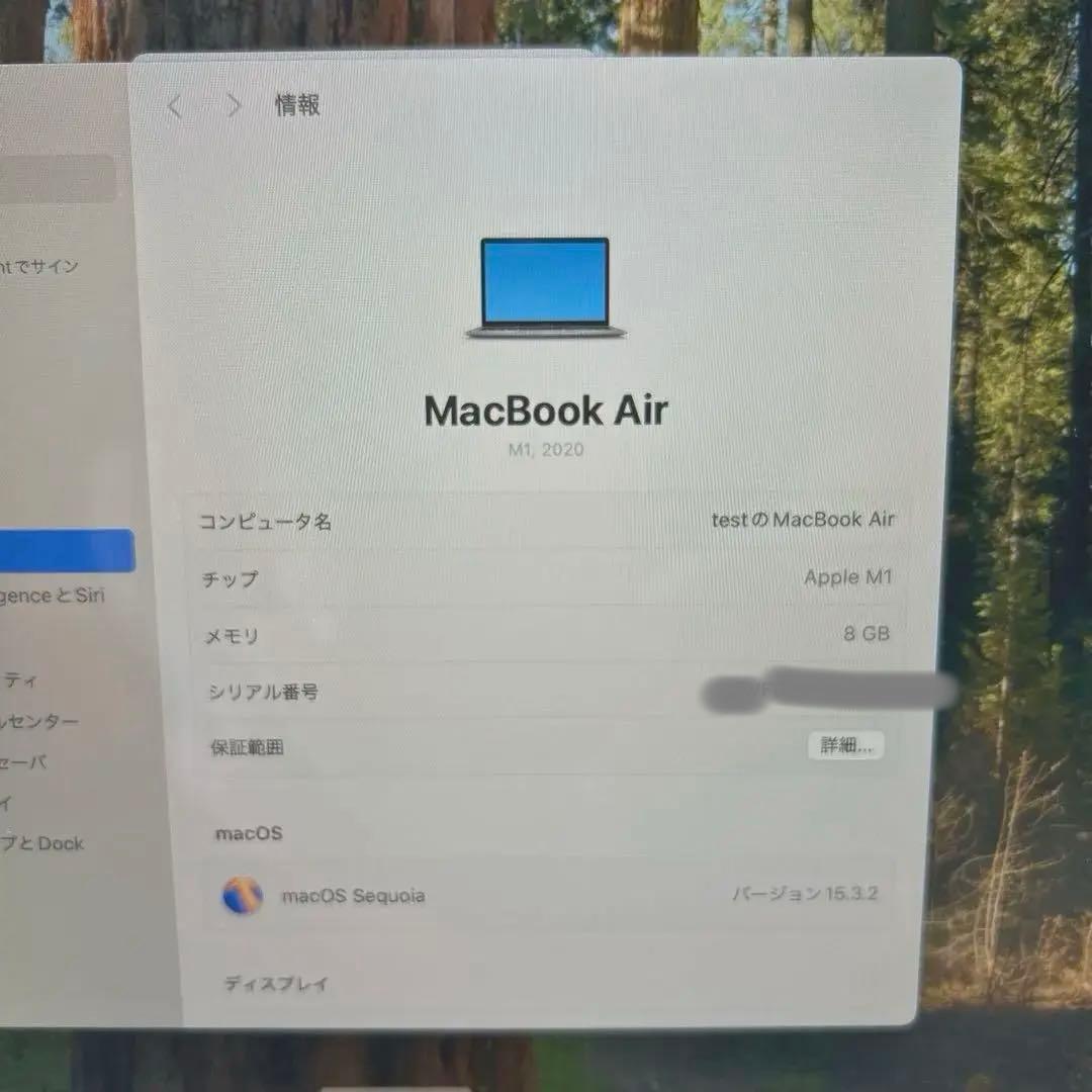 MacBook本体 Apple MacBook Air M1 256GB