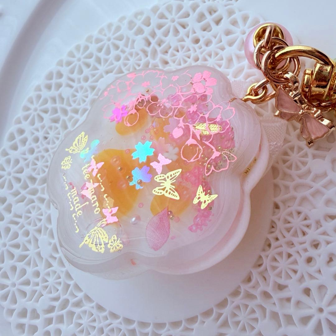 【ひなお取り置き】くまさん♡肉球キーホルダー・桜ピンク