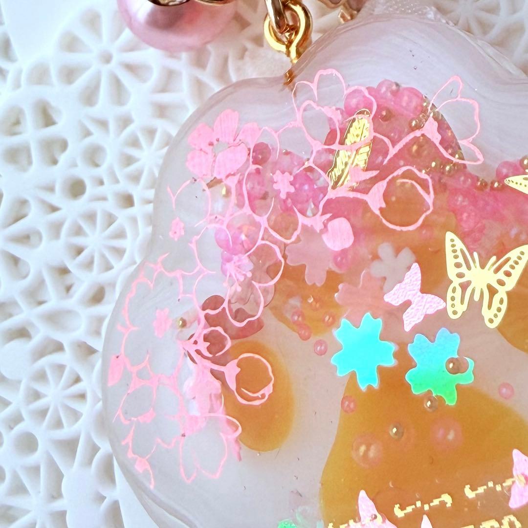 【ひなお取り置き】くまさん♡肉球キーホルダー・桜ピンク