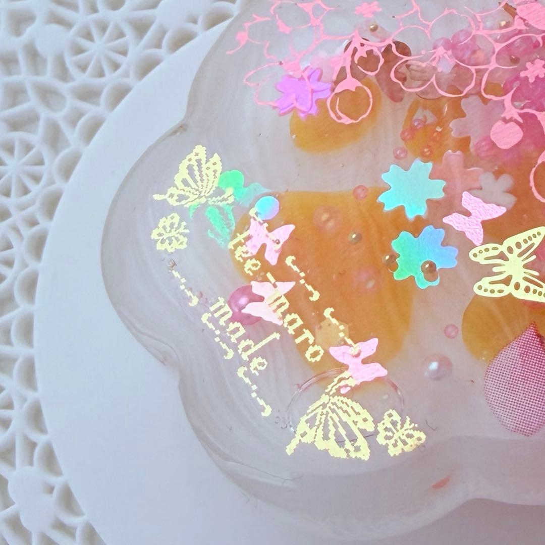 【ひなお取り置き】くまさん♡肉球キーホルダー・桜ピンク