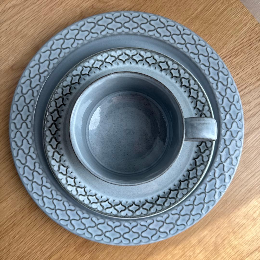 クイストゴー コーディアルCordial/カップ&ソーサー&24cmプレート3点