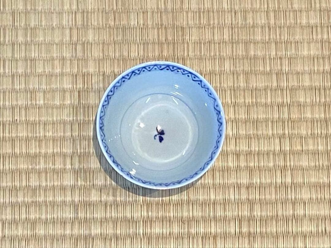 古伊万里 成化年製 染付 唐草花文 蓋付茶碗 14客 向付 懐石料理道具