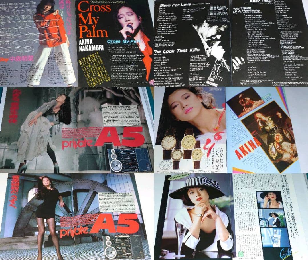 中森明菜　1982年〜1993年 大量　切り抜き　ファイル　2冊　120P