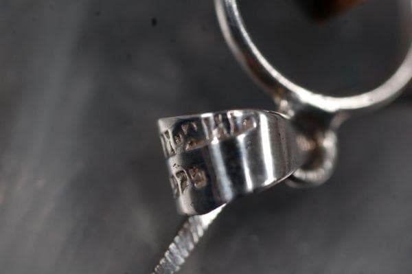 M539 vintage 1970s タイガーズアイ ペンダント ネックレス