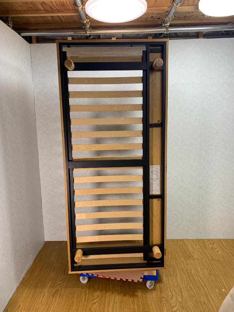 K★★182 無印良品 木製ソファ オーク材突板2.5 シーター
