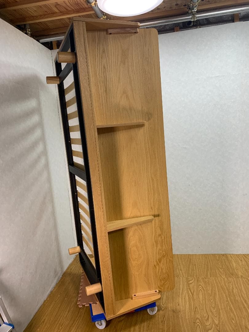 K★★182 無印良品 木製ソファ オーク材突板2.5 シーター