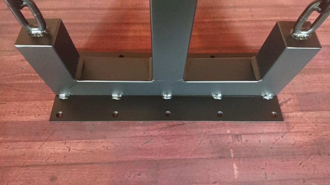 マットブラックでアイアンな極太＆チェーン鉄脚♪50×400×650mm 2脚