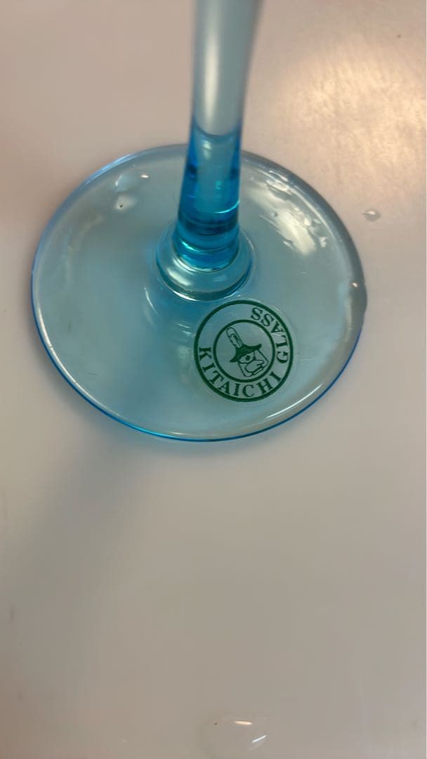 北市硝子　Kitaichi Glass ピンクと青のグラス セット