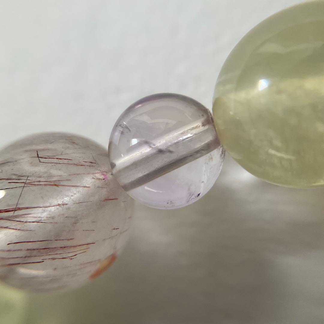 循環設計ブレスレット⌇プレナイトとアメジストの星脈の調律