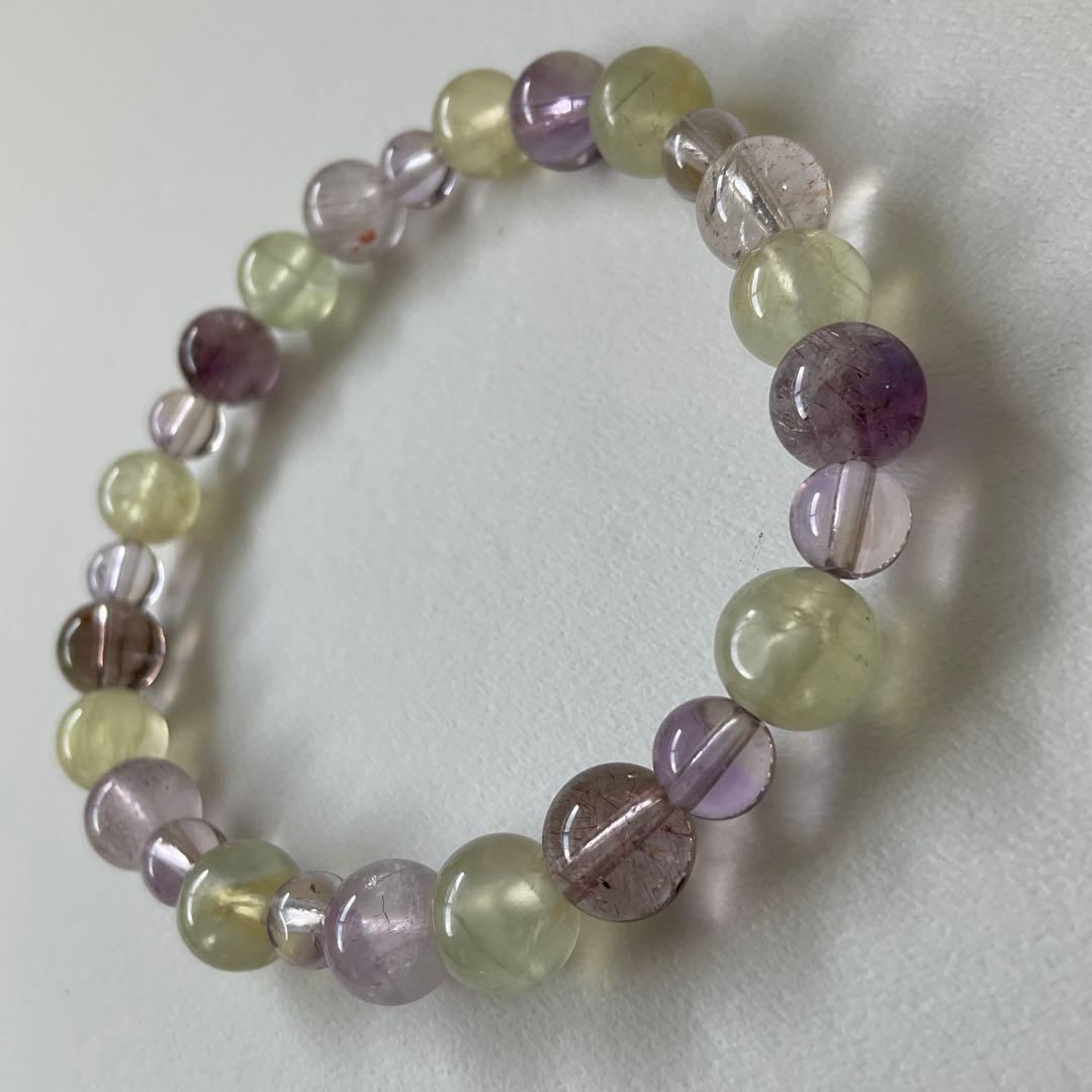 循環設計ブレスレット⌇プレナイトとアメジストの星脈の調律