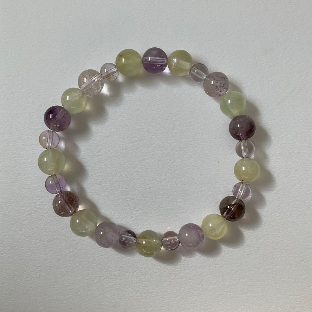 循環設計ブレスレット⌇プレナイトとアメジストの星脈の調律