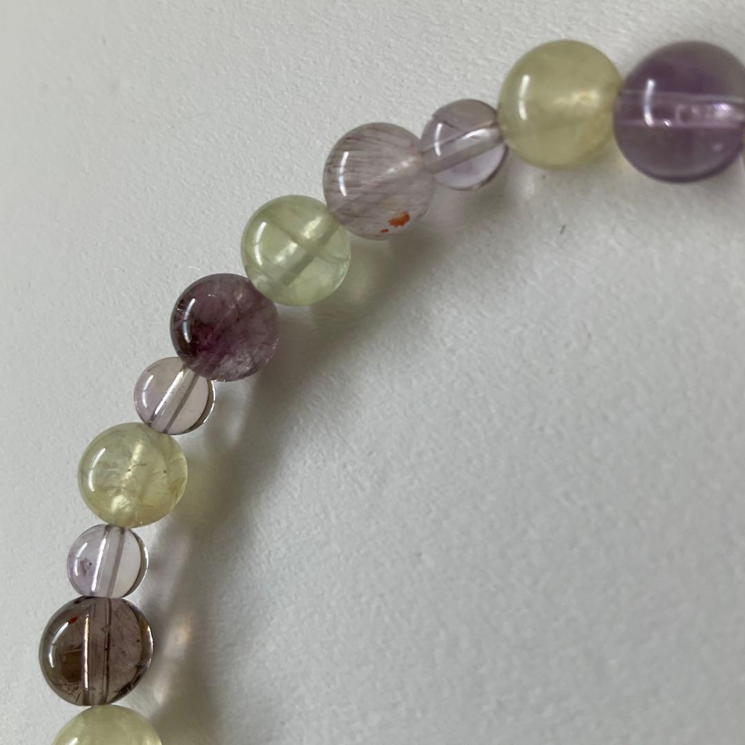 循環設計ブレスレット⌇プレナイトとアメジストの星脈の調律