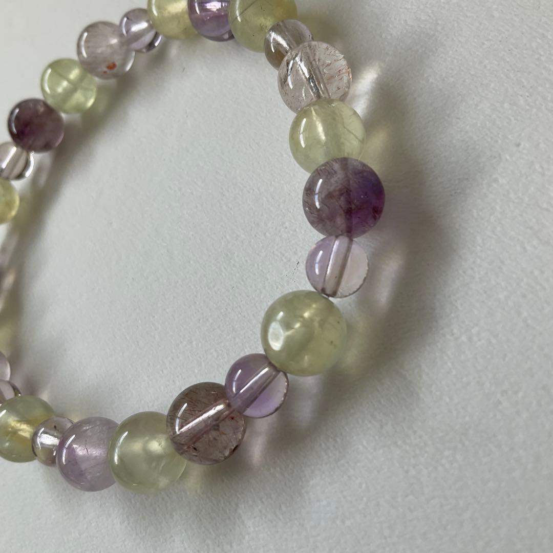 循環設計ブレスレット⌇プレナイトとアメジストの星脈の調律