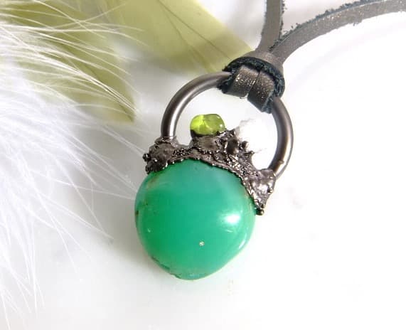 クリソプレーズ ネックレス ⭐️ レア1点物 ハンドメイド