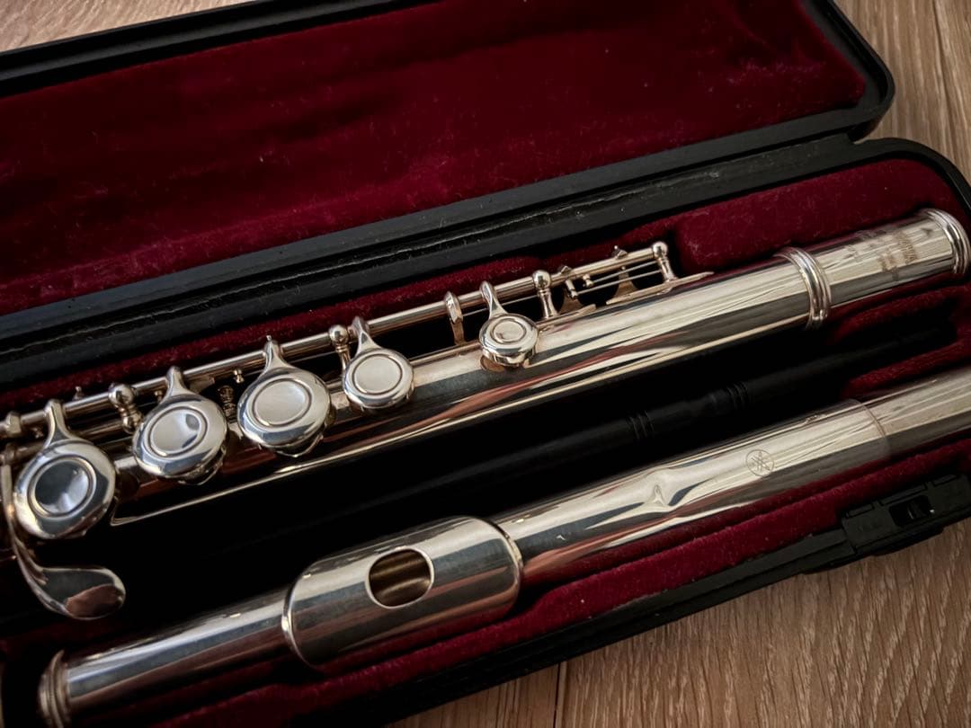 【ジャンク】YAMAHA YFL-221SII フルート本体（頭管部に凹みあり）