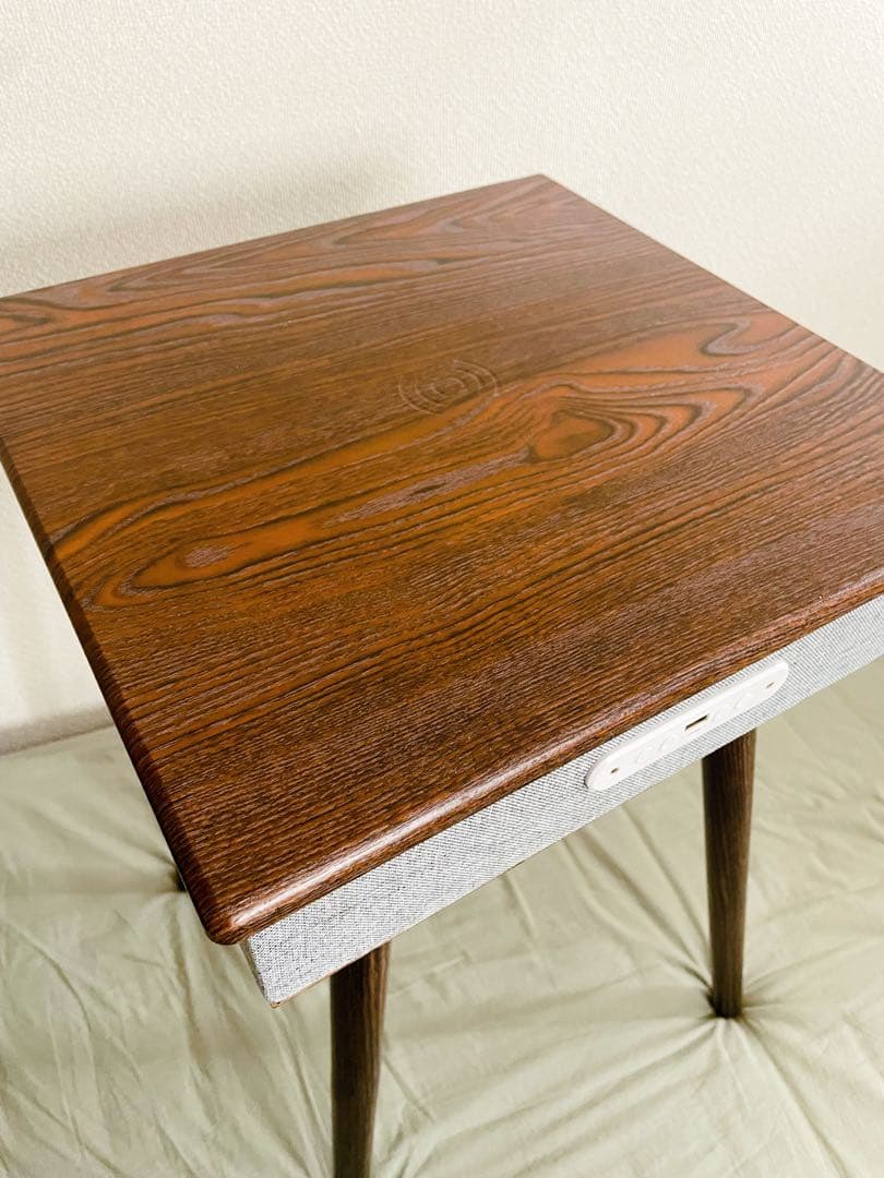 スピーカー内蔵テーブルBluetooth接続＋スマホ置充可（手渡割引有）