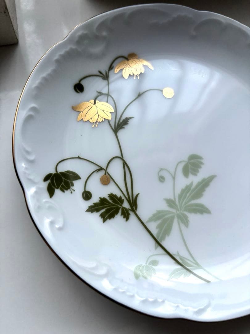 大倉陶園 銘々皿 みやまの花 絵違い 金彩 皿 プレート 5枚組