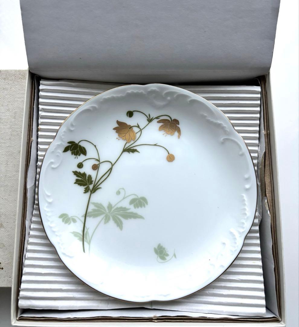 大倉陶園 銘々皿 みやまの花 絵違い 金彩 皿 プレート 5枚組