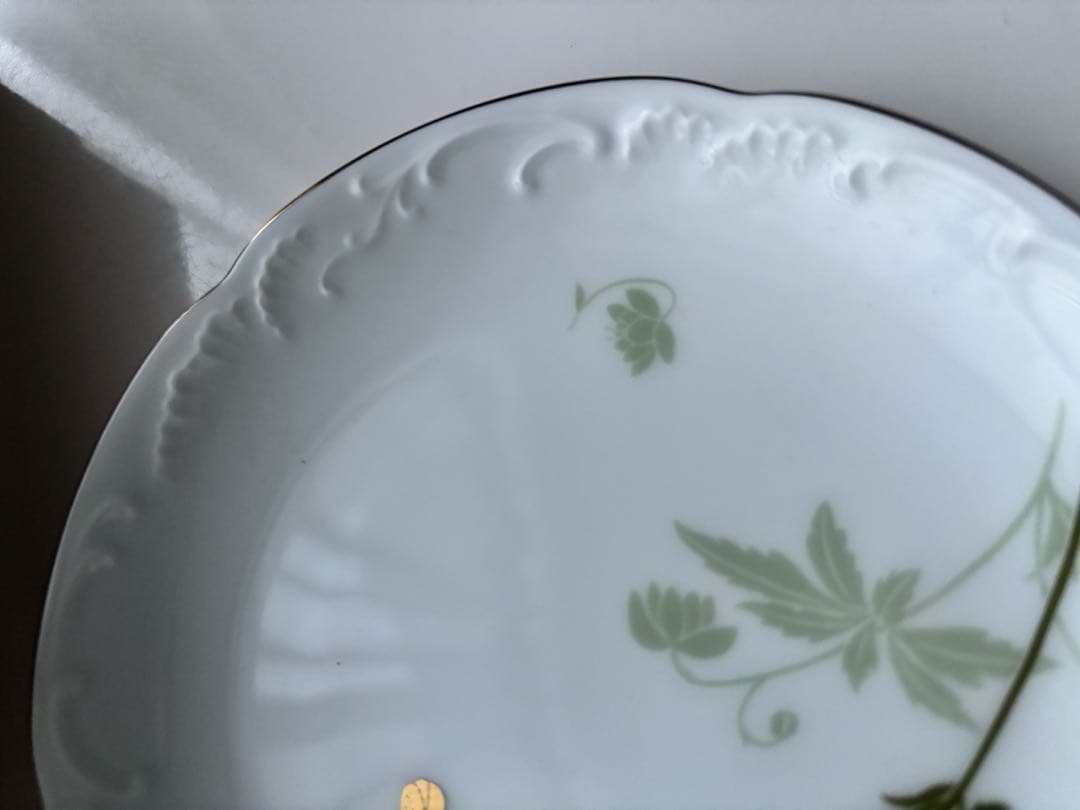 大倉陶園 銘々皿 みやまの花 絵違い 金彩 皿 プレート 5枚組