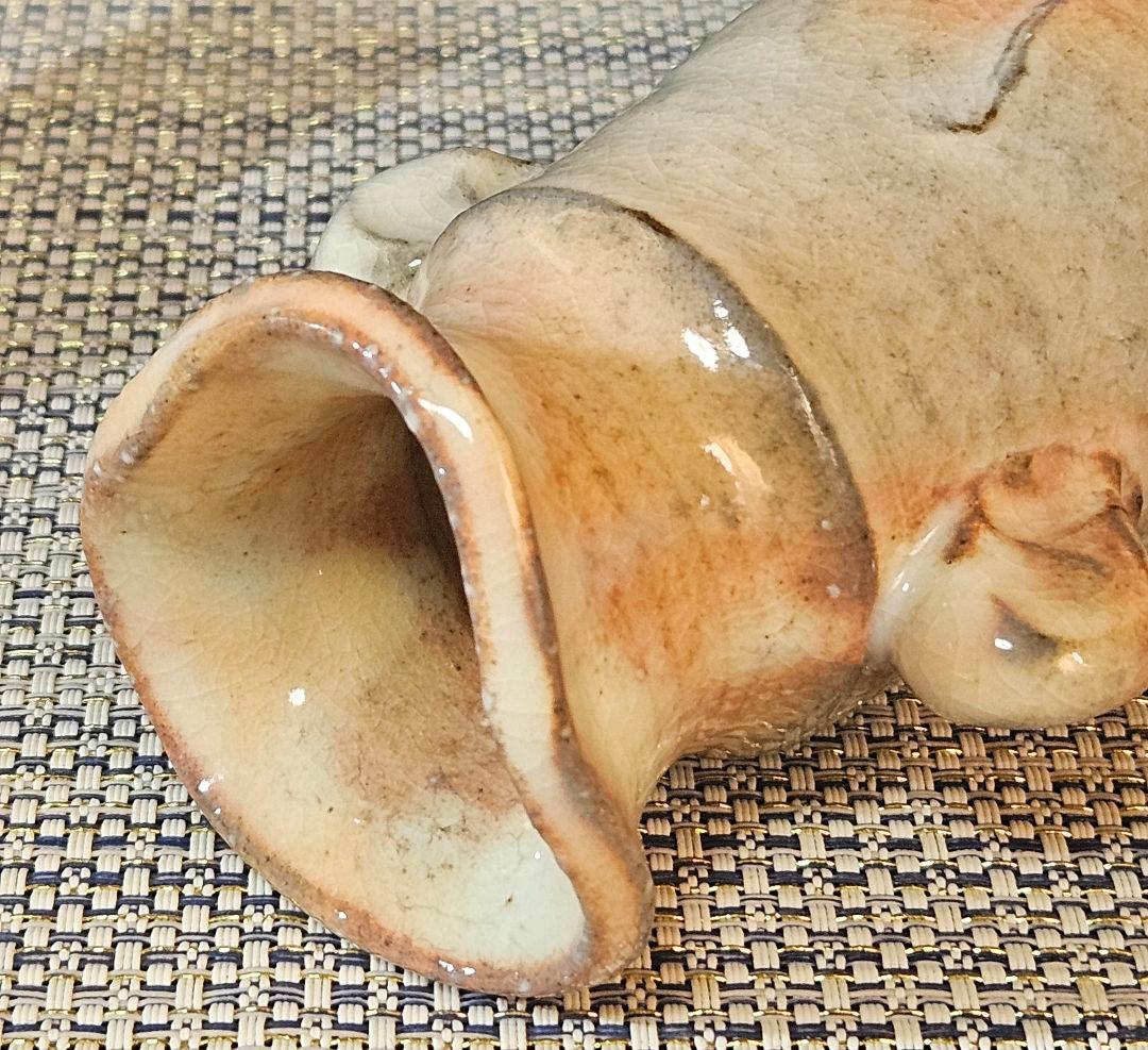 日本工芸会正会員　萩焼　田中講平 作　 萩焼　双耳　花入れ　花瓶　共箱　陶歴書