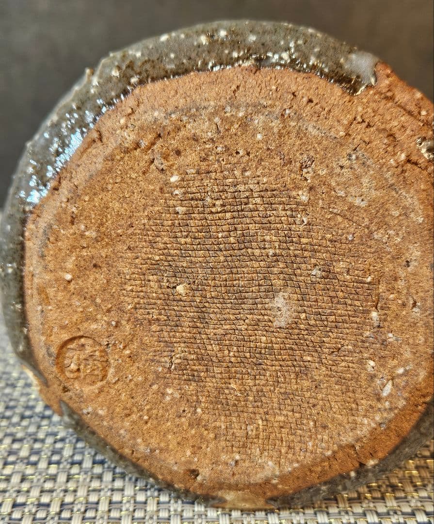 日本工芸会正会員　萩焼　田中講平 作　 萩焼　双耳　花入れ　花瓶　共箱　陶歴書