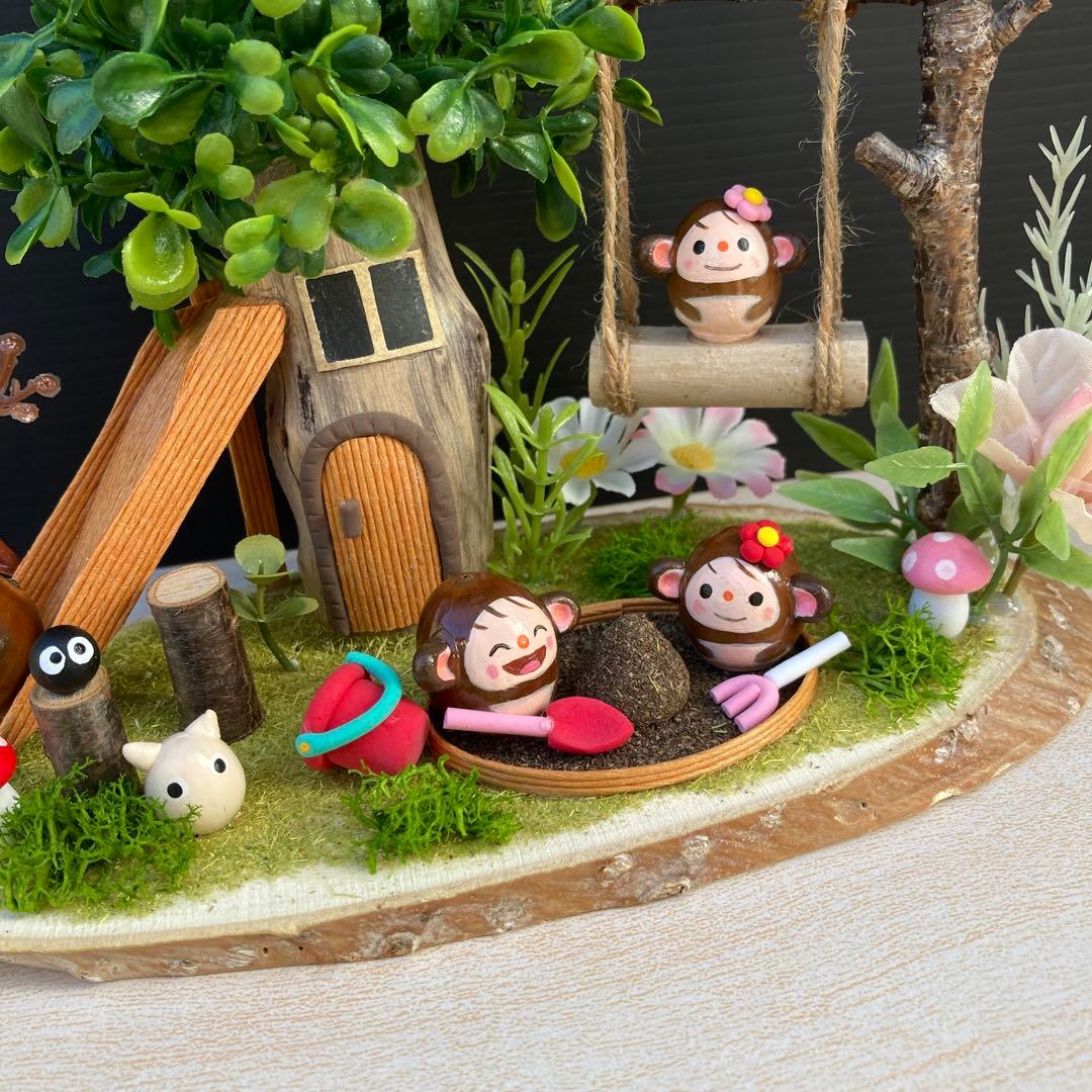 どんぐりアート　森の中の公園　クリスマス