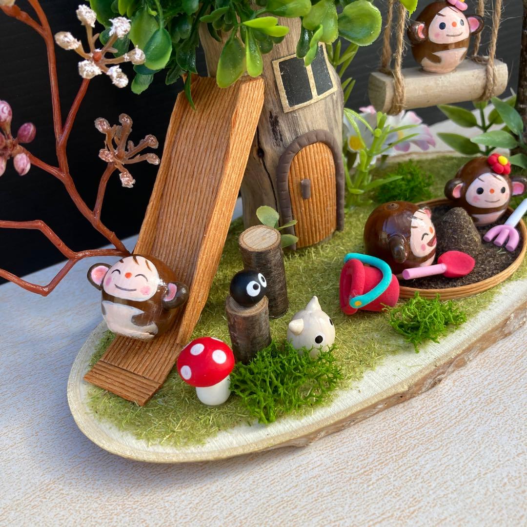 どんぐりアート　森の中の公園　クリスマス