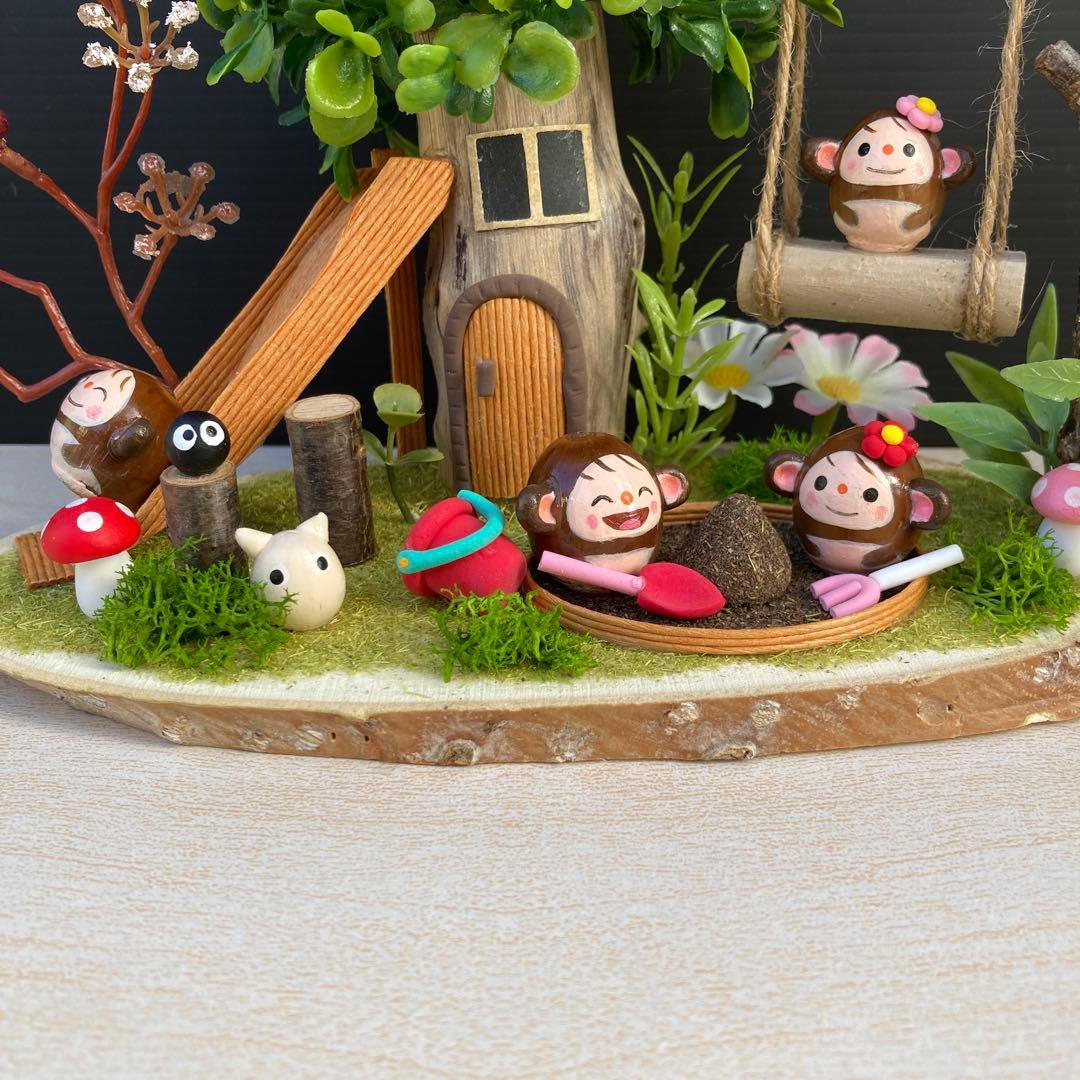 どんぐりアート　森の中の公園　クリスマス