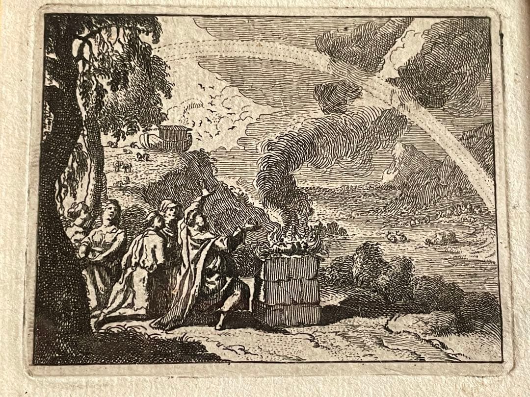 Orley, Richard van創世記　ノアの方舟　挿絵　ノアの捧げ物の風景