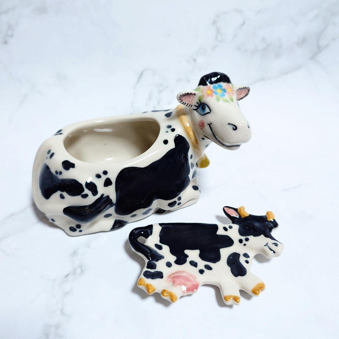 新品 ポーリッシュポタリー PHOENIX社 牛のボウル 小物入れ ②