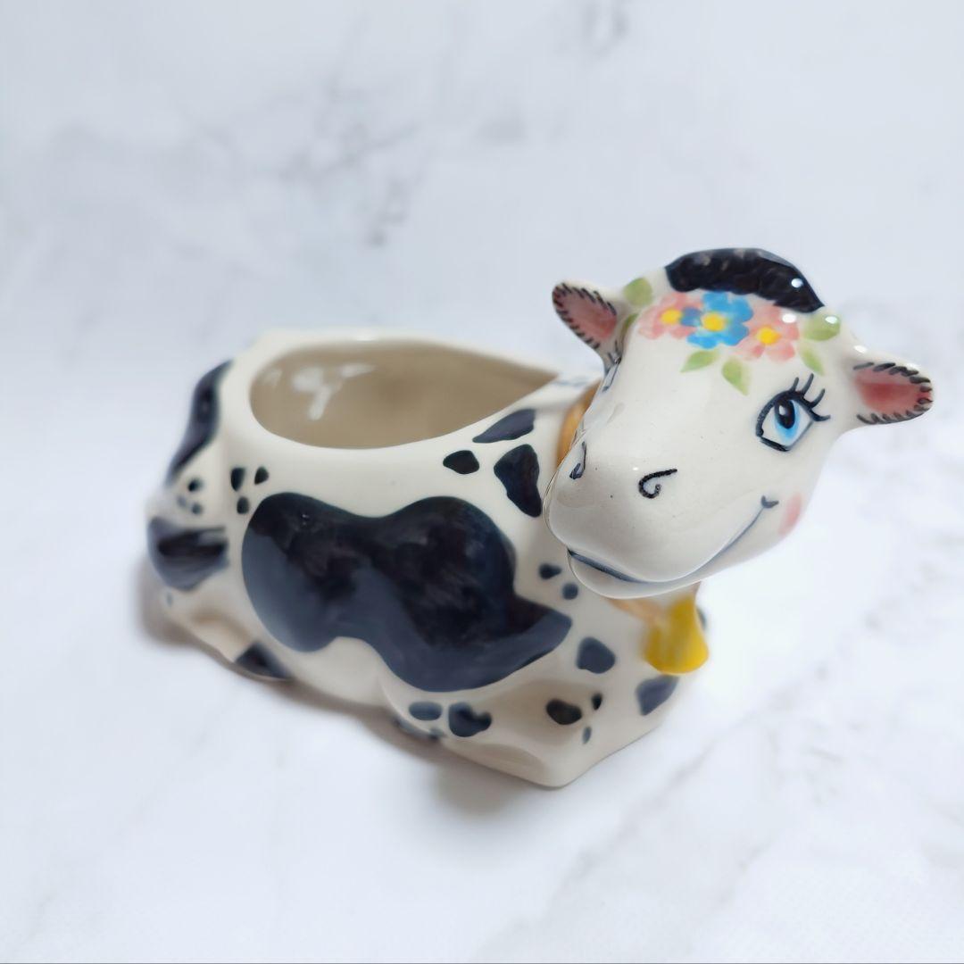 新品 ポーリッシュポタリー PHOENIX社 牛のボウル 小物入れ ②