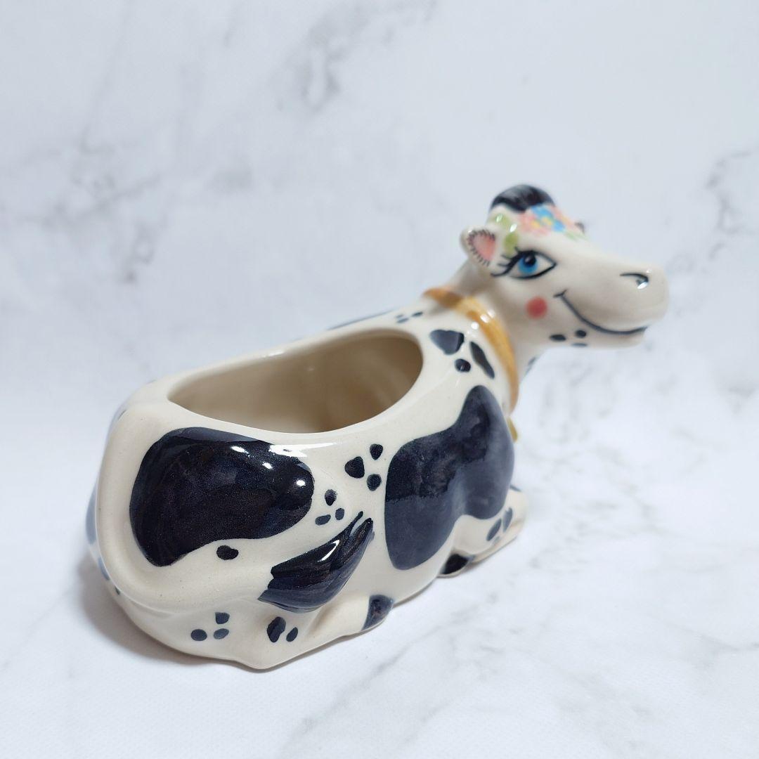 新品 ポーリッシュポタリー PHOENIX社 牛のボウル 小物入れ ②