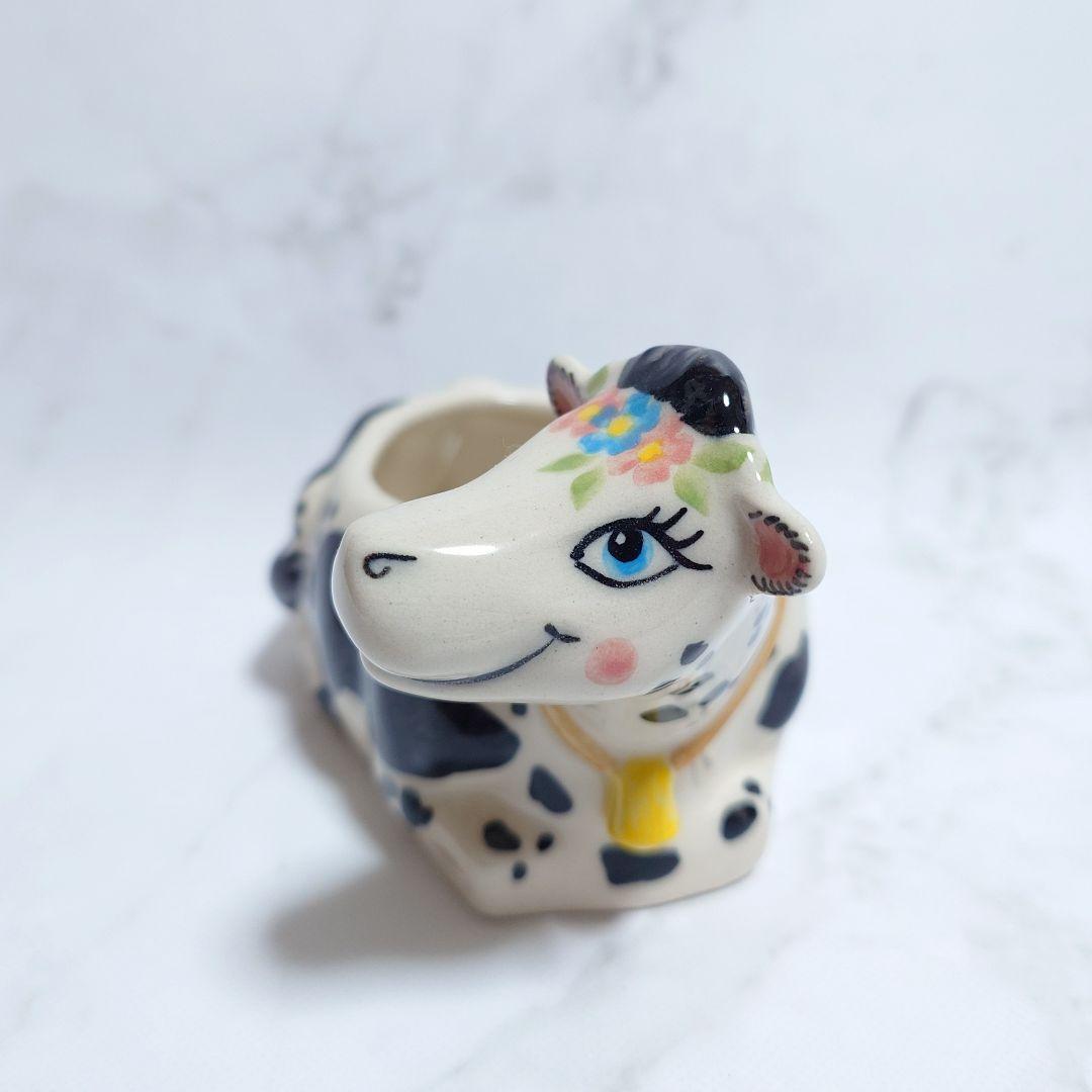 新品 ポーリッシュポタリー PHOENIX社 牛のボウル 小物入れ ②