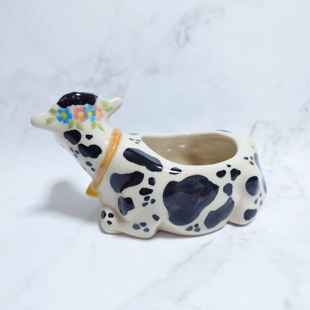 新品 ポーリッシュポタリー PHOENIX社 牛のボウル 小物入れ ②