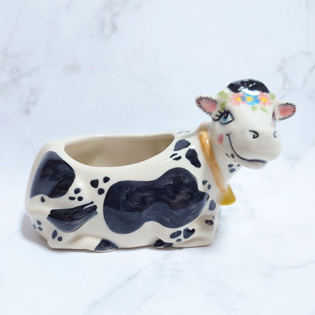 新品 ポーリッシュポタリー PHOENIX社 牛のボウル 小物入れ ②