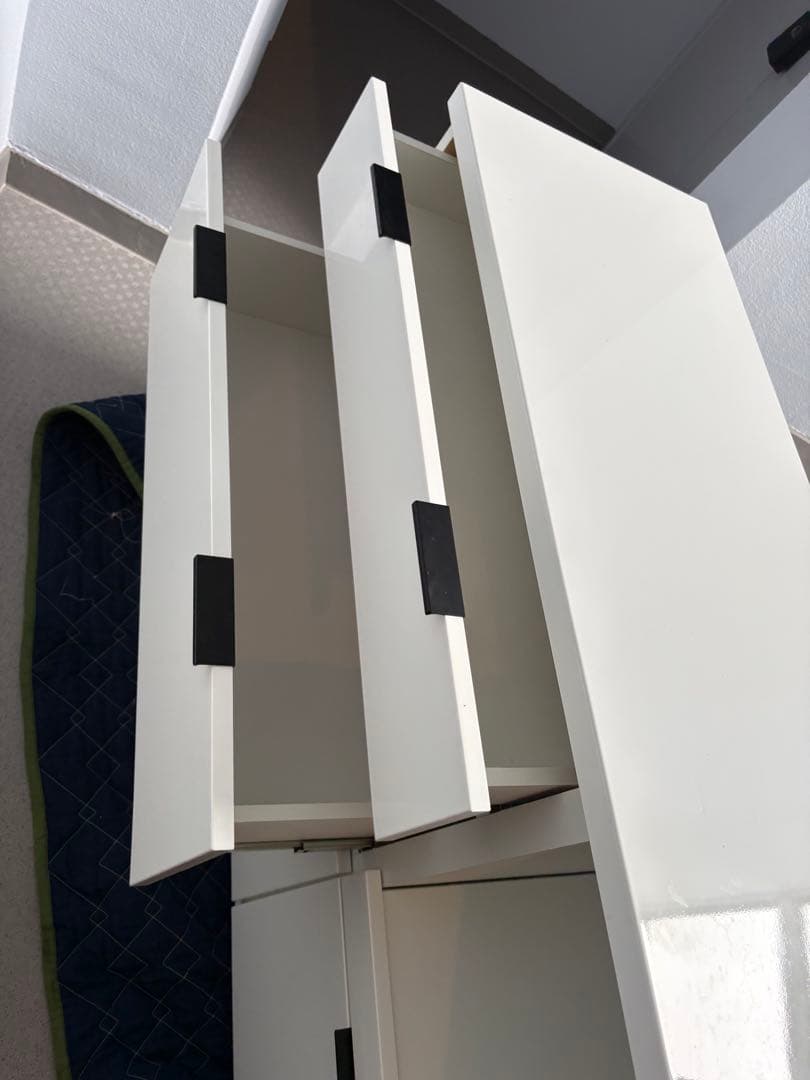 ニトリ　ホワイトレンジボード 引き出し付き　中古品