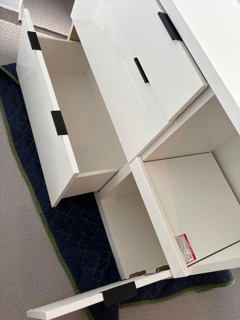 ニトリ　ホワイトレンジボード 引き出し付き　中古品