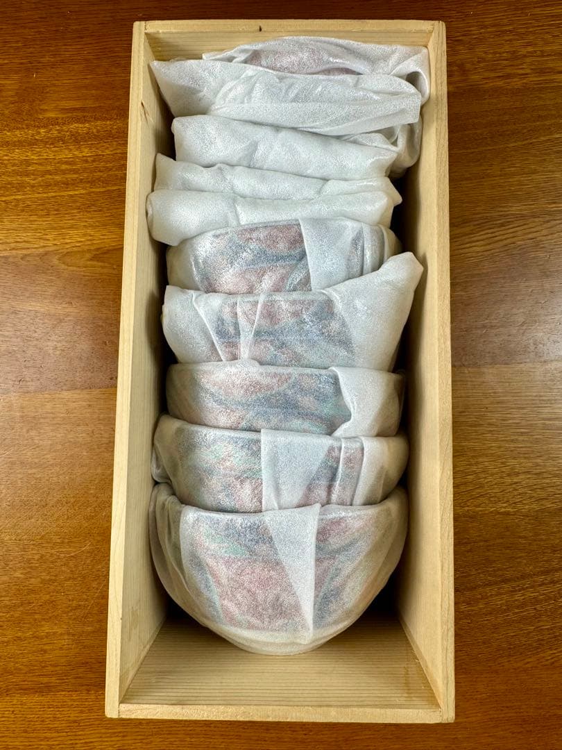 353 三洋陶器三彩亭　龍峰　円菓子碗　蓋付どんぶり　5客セット　未使用品　共箱