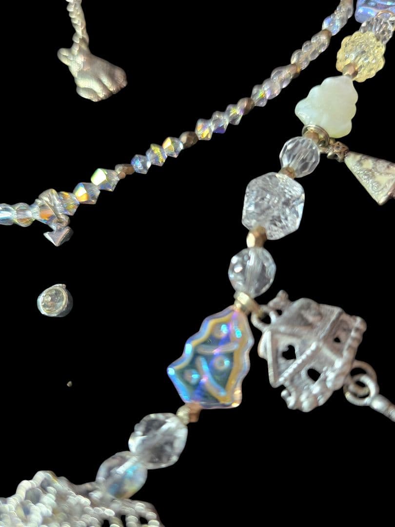 ガラスカメオ　ネックレス　ねこ