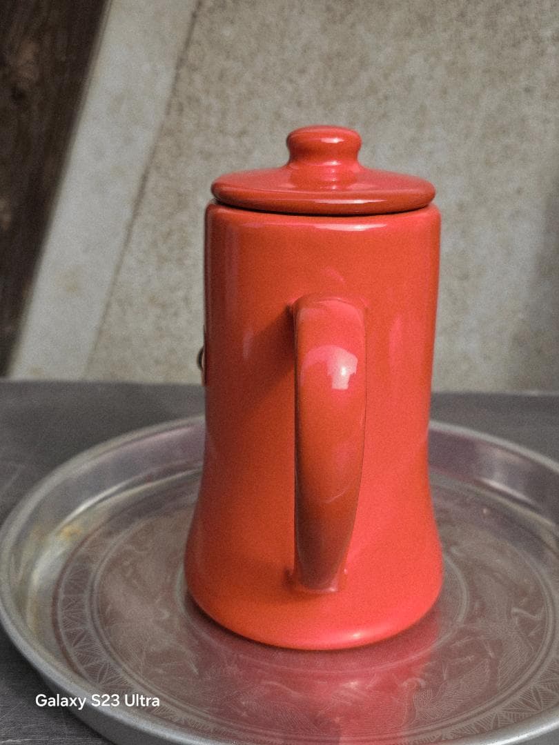 値下げ↘️月兎 　赤　ホーロースリムポット 1.2L レッド　未使用品