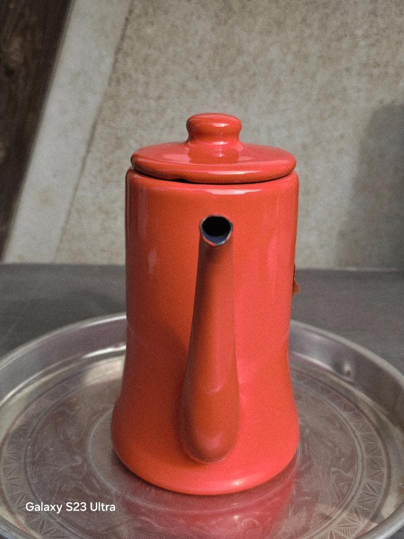 値下げ↘️月兎 　赤　ホーロースリムポット 1.2L レッド　未使用品