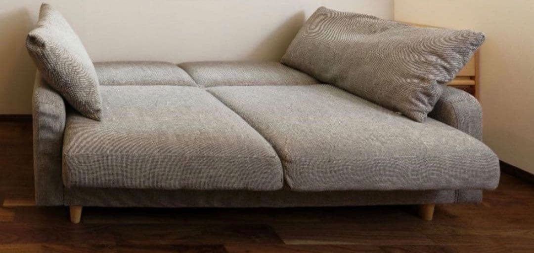 グレー ファブリック ソファベッド　unico CORCA(コルカ)