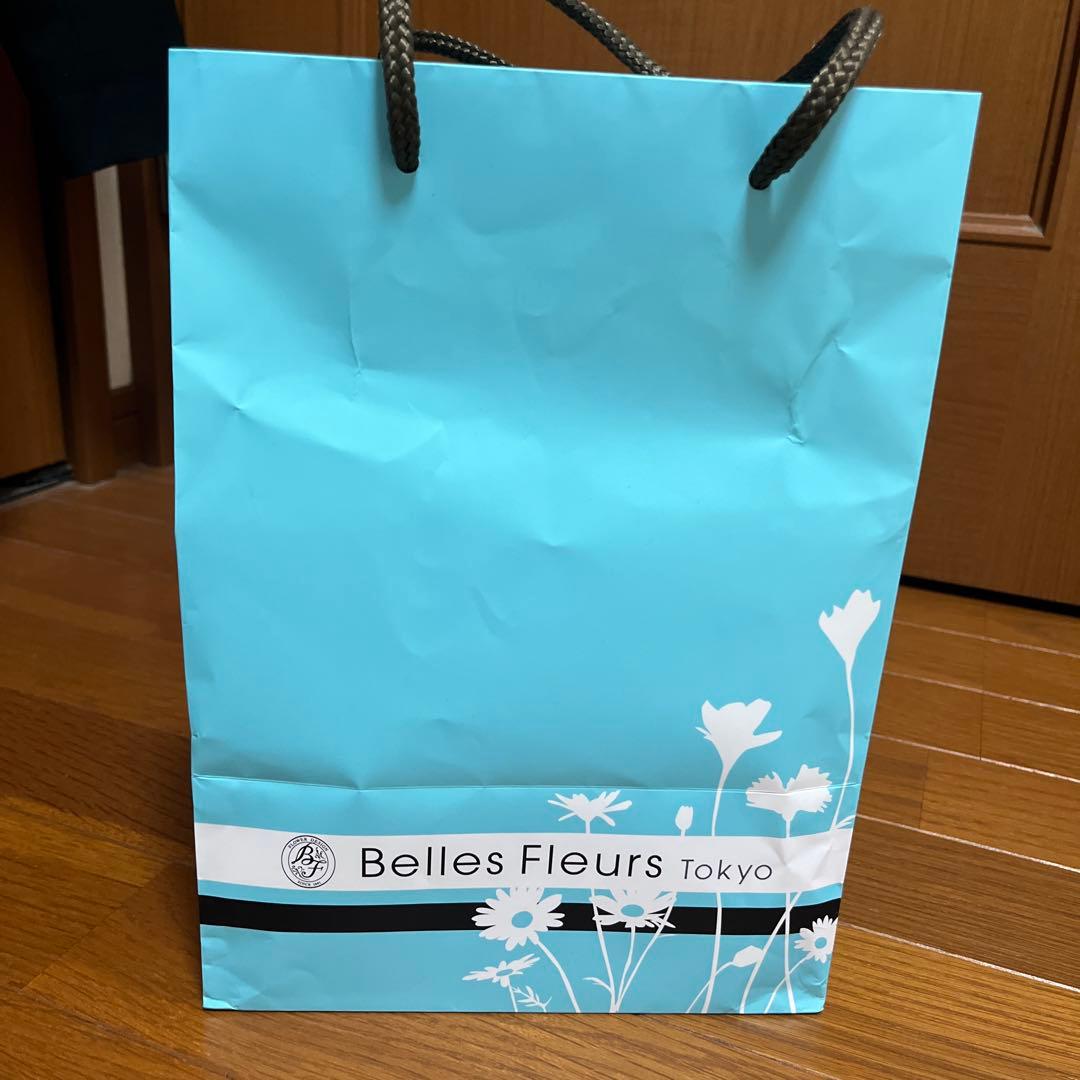 Belles Fleurs ガラスドームL プリザーブドフラワーアレンジ ブルー