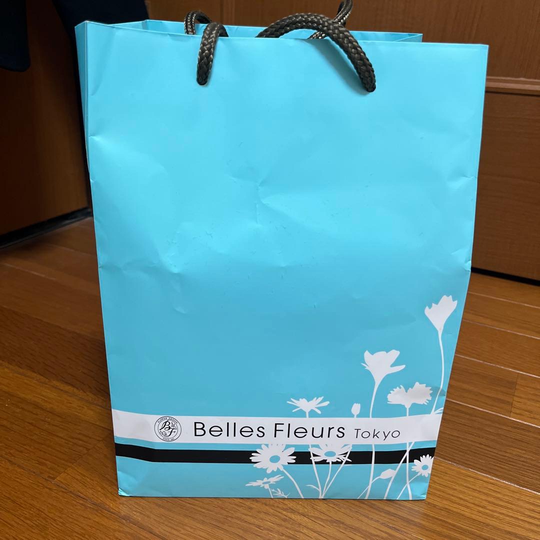 Belles Fleurs ガラスドームL プリザーブドフラワーアレンジ ブルー