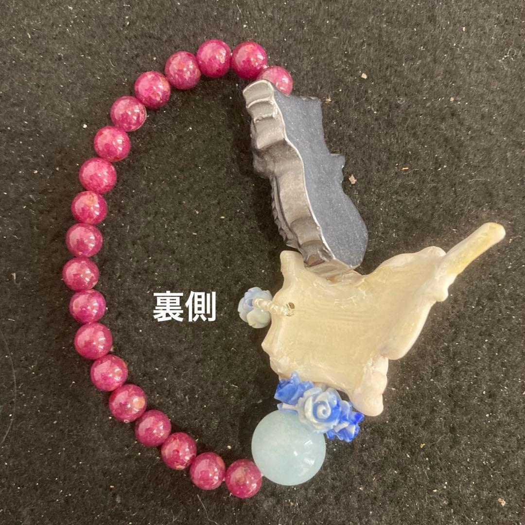 【種名　日本鹿の角】 オリジナル彫刻　⭐️銀の龍を背に乗せて♪⭐️ ドラゴン☆匿名☆