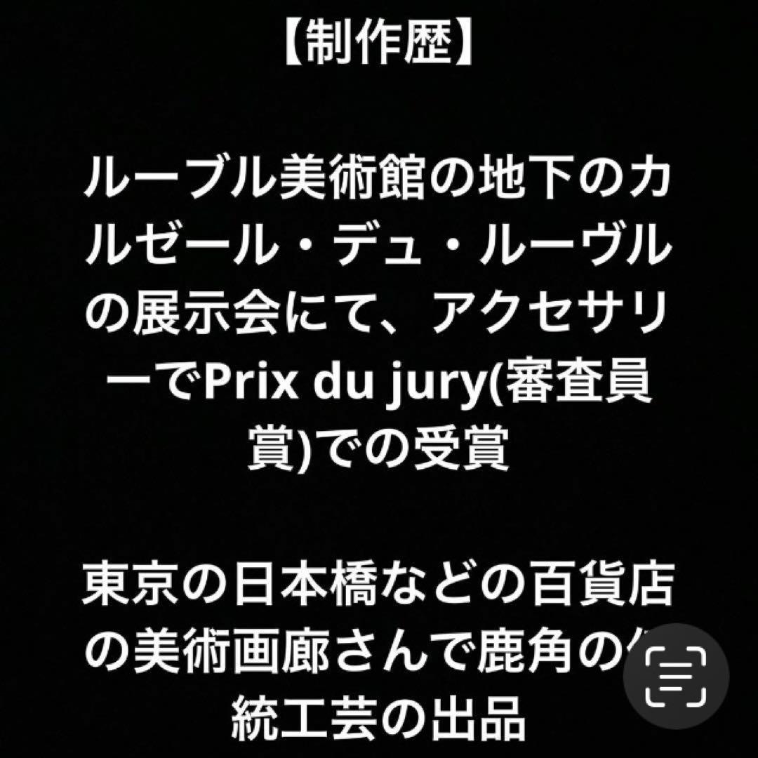 【種名　日本鹿の角】 オリジナル彫刻　⭐️銀の龍を背に乗せて♪⭐️ ドラゴン☆匿名☆