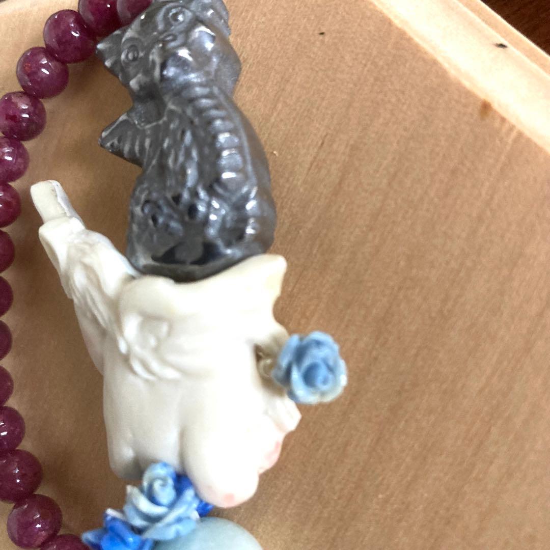 【種名　日本鹿の角】 オリジナル彫刻　⭐️銀の龍を背に乗せて♪⭐️ ドラゴン☆匿名☆